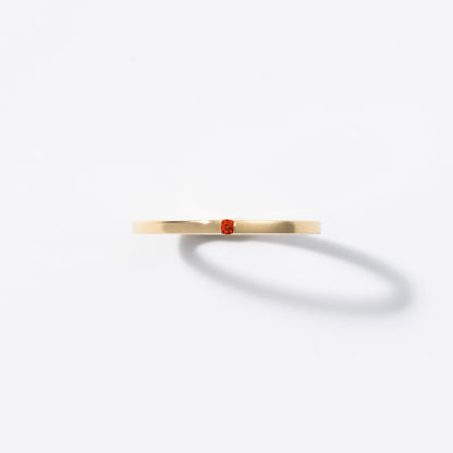 Mother Ring（Flat）/18K/Gold/誕生石0.05ct.